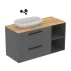 Dulap baza suspendat Ideal Standard i.life B gri quartz mat 2 sertare 80 cm picture - 9