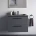 Dulap baza suspendat Ideal Standard i.life B gri quartz mat 2 sertare 80 cm picture - 4