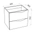 Dulap baza suspendat Rune Asger MDF 2 sertare 60 cm alb lucios picture - 3