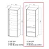 Dulap inalt suspendat cu usa si sertare KolpaSan Pandora mdf alb 130x45 cm picture - 3