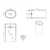 Lavoar freestanding din compozit Rune Frigg 55 cm picture - 2