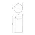 Lavoar freestanding din rasina transparenta Rune Mond fumuriu 45 cm picture - 5