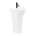 Lavoar freestanding Rea Rita Slim asimetric finisaj alb lucios 48 cm picture - 1