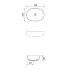 Lavoar pe blat Cersanit Moduo oval alb lucios 50 cm picture - 6
