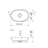 Lavoar pe blat Marmite Aruba alb 56 cm picture - 2