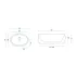 Lavoar pe blat Rea Linda oval finisaj piatra lava mat 49 cm picture - 5