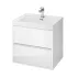 Dulap suspendat pentru lavoar Cersanit Crea mdf alb lucios 60 cm picture - 1