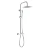 Pachet cabina de dus Cersanit Jota crom 90x90 cm si coloana de dus Invena Svart crom picture - 2