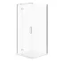 Pachet cabina de dus Cersanit Jota crom 90x90 cm si coloana de dus Invena Svart crom picture - 3