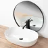 Pachet lavoar pe blat Rea Cleo alb 61 cm, baterie lavoar Grohe Eurosmart Cosmopolitan XL crom si ventil lavoar Click-Clack crom picture - 2