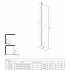 Paravan de dus mobil tip Walk-In Inter Ceramic crom lucios - sticla opaca 60x200 cm picture - 3