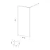 Paravan de dus tip Walk-in Cersanit Larga negru 90x200 cm picture - 6
