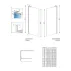Paravan de dus tip Walk-in Radaway Modo SL II negru mat-transparent 100 cm sticla securizata 8 mm stanga picture - 6