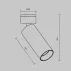 Plafoniera Maytoni FOCUS LED negru 5 x 17 cm picture - 7