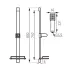 Set de dus cu bara FDesign Pinea 1 functie 80 cm crom lucios picture - 2