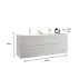 Set dulap baza si lavoar suspendat alb LC Mobili Italia Start 122x53x47 cm picture - 3