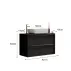 Set dulap baza si lavoar suspendat negru LC Mobili Italia Steel 92x64x43 cm picture - 3