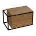 Set dulap baza suspendat Rune Snorri 1 sertar 80 cm si blat cu finisaj negru-lemn picture - 1