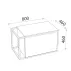 Set dulap baza suspendat Rune Snorri 1 sertar 80 cm si blat cu finisaj negru-lemn picture - 4
