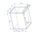 Set dulap suspendat gri Krofam e-LOV 60 cm, lavoar incastrat Krofam e-LOV 60 cm si oglinda picture - 5