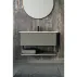 Set dulap suspendat gri Krofam e-LOV 60 cm, lavoar incastrat Krofam e-LOV 60 cm si oglinda picture - 1