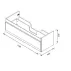 Set dulap suspendat si lavoar compozit Oristo Horyzont mdf alb 120 cm picture - 3