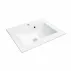 Set dulap suspendat si lavoar compozit Oristo Silver mdf alb 60 cm picture - 4