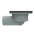 Set rigola pentru dus Inter Ceramic New Generation cu capac cu fante diagonale 10x10 cm finisaj negru lucios picture - 3