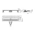Set rigola pentru dus plus capac Inter Ceramic New Generation Slim 60 cm finisaj metal periat picture - 3