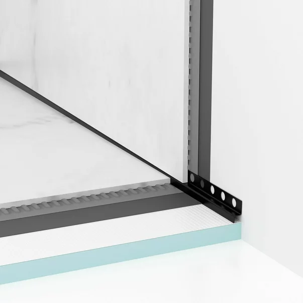 Profil inclinat dreapta pentru perete Balneo Floor Strips 120 cm finisaj negru mat picture - 2