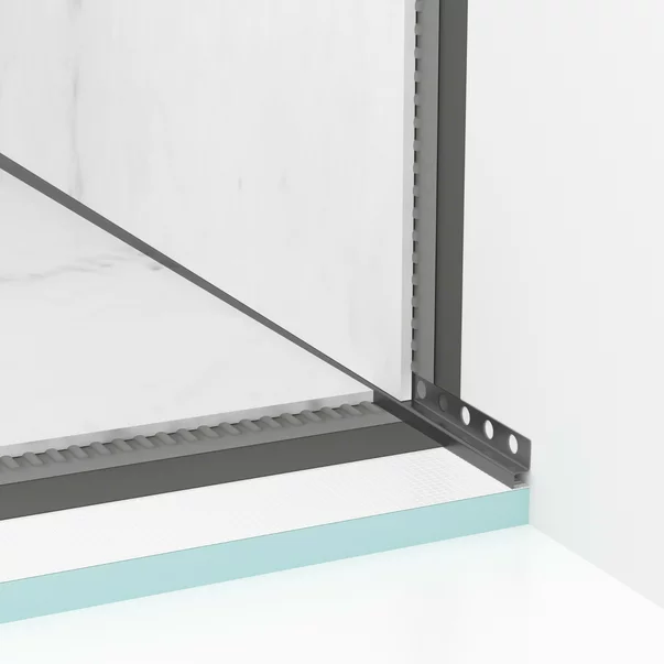 Profil inclinat dreapta pentru perete Balneo Floor Strips 170 cm finisaj Gun Metal mat picture - 4