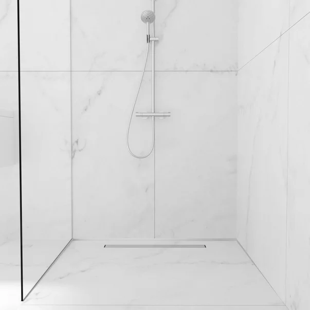 Profil inclinat dreapta pentru perete Balneo Floor Strips 170 cm finisaj inox periat picture - 3