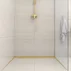 Profil inclinat dreapta pentru sticla Balneo Floor Strips 120 cm finisaj auriu periat picture - 5