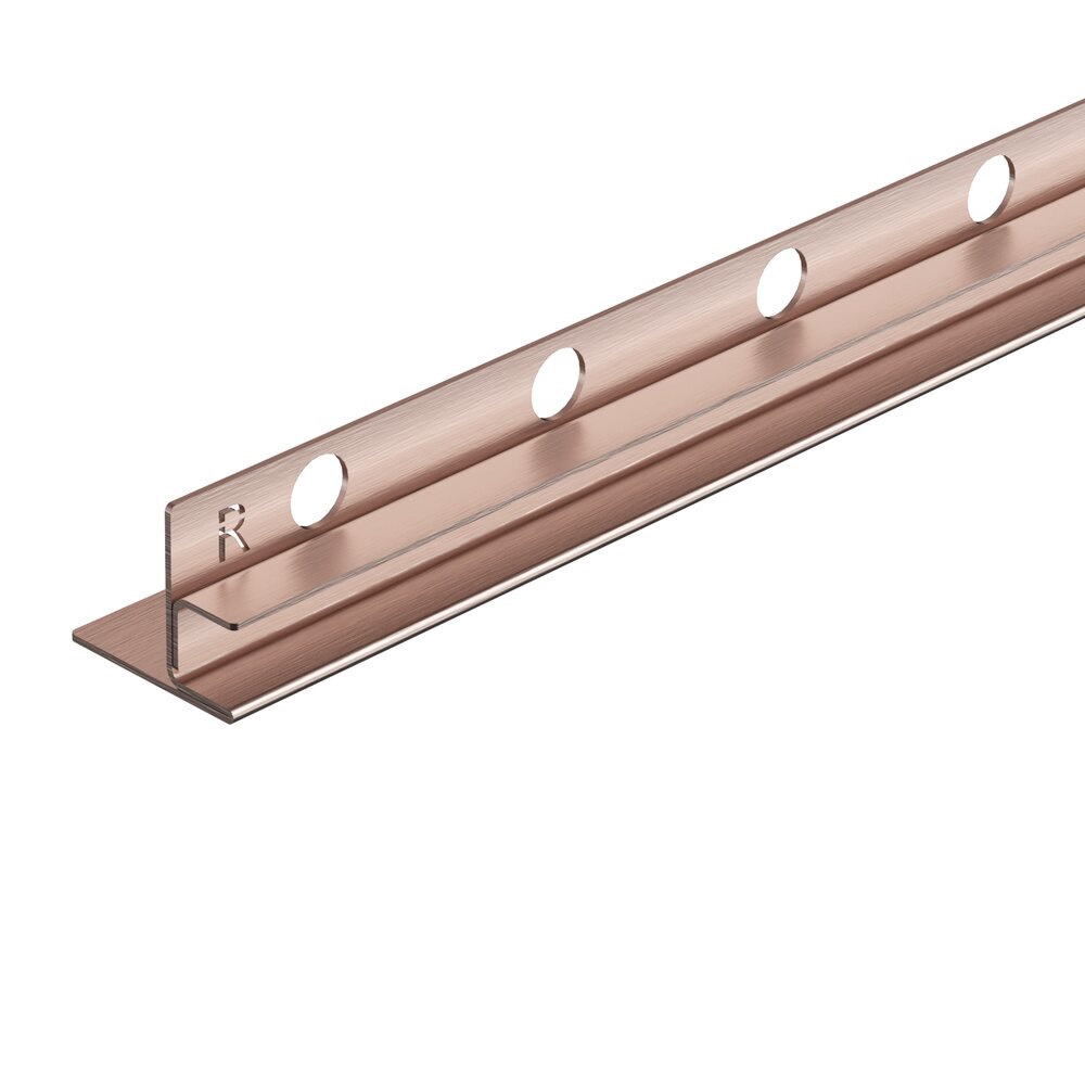 Profil inclinat dreapta pentru sticla Balneo Floor Strips 170 cm finisaj cupru periat