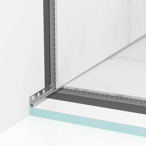 Profil inclinat stanga pentru perete Balneo Floor Strips 170 cm finisaj inox periat picture - 2