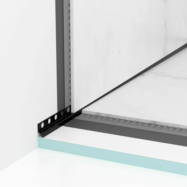 Profil inclinat stanga pentru perete Balneo Floor Strips 170 cm finisaj negru mat picture - 2