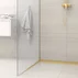 Profil inclinat stanga pentru sticla Balneo Floor Strips 120 cm finisaj auriu periat picture - 4