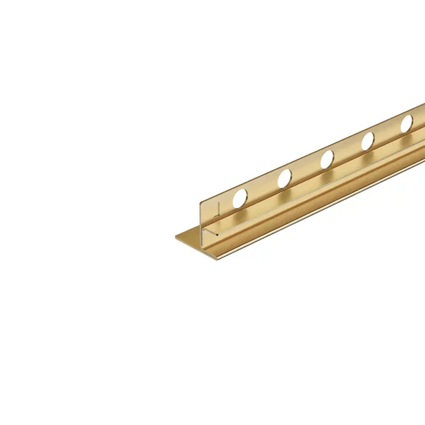 Profil inclinat stanga pentru sticla Balneo Floor Strips 120 cm finisaj auriu periat picture - 7