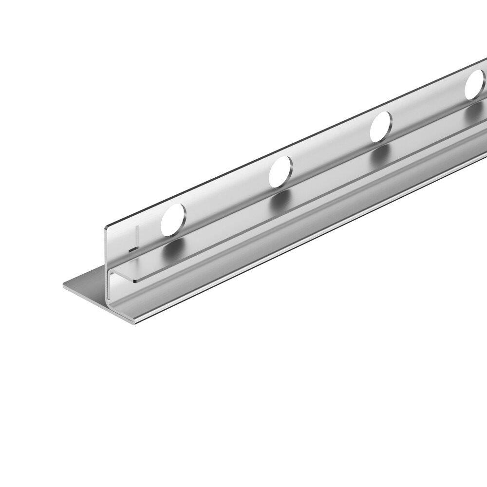 Profil inclinat stanga pentru sticla Balneo Floor Strips 170 cm finisaj inox periat
