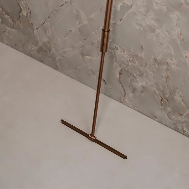 Racleta pentru sticla cu maner telescopic Omnires Uni finisaj cupru periat 30 cm picture - 2