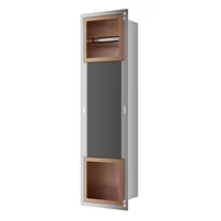 Raft incastrat cu suport hartie igienica Balneo Wall Box Paper 2 cupru periat