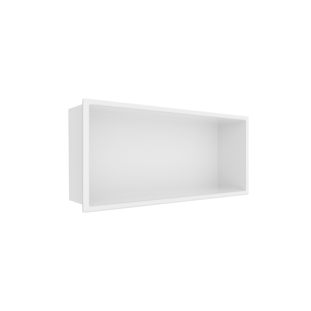 Raft incastrat dreptunghiular Balneo Wall-Box One cu rama 45x20x10 cm alb mat