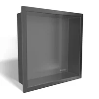 Raft incastrat patrat Balneo Wall-Box One cu rama 30x30x7 cm Gun Metal periat