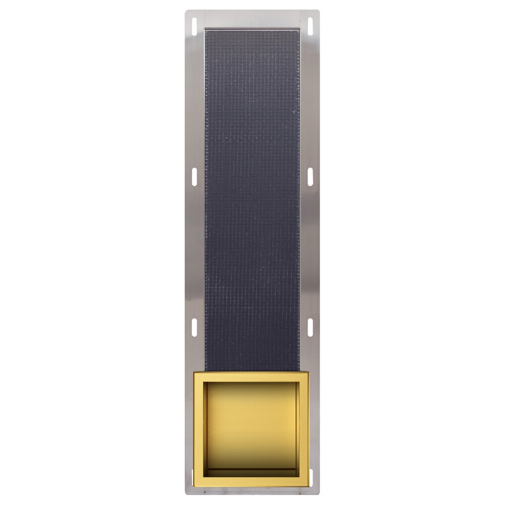 Raft incastrat pentru hartie igienica Balneo Wall Box Paper 3 auriu lucios