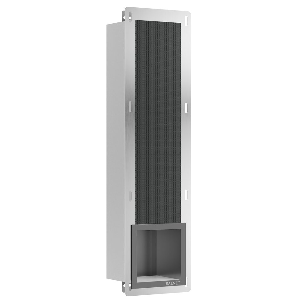 Raft incastrat pentru hartie igienica Balneo Wall Box Paper 3 Gun Metal mat
