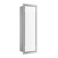 Raft incastrat pentru perie WC Balneo Wall Box L si hartie igienica deschidere stanga finisaj alb 68 cm
