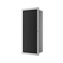 Raft incastrat pentru perie WC Balneo Wall Box S otel inoxidabil deschidere stanga finisaj negru 54 cm