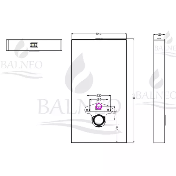 Rezervor incastrat Balneo Fix-Frame Glass Milky Black picture - 10