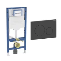 Rezervor incastrat Geberit Duofix Sigma cu set fixare si clapeta Sigma20 negru easy-to clean