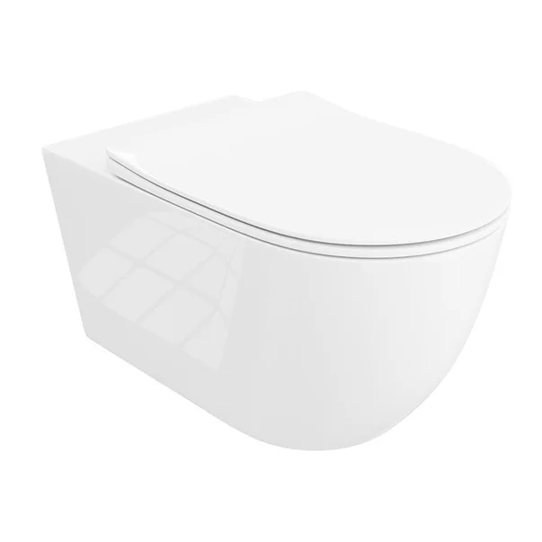 Rezervor incastrat Hansgrohe iFrame 112 cm cu clapeta iFrame Element E alb mat plus vas WC Rune Ivaldi Grande alb cu capac softclose picture - 7